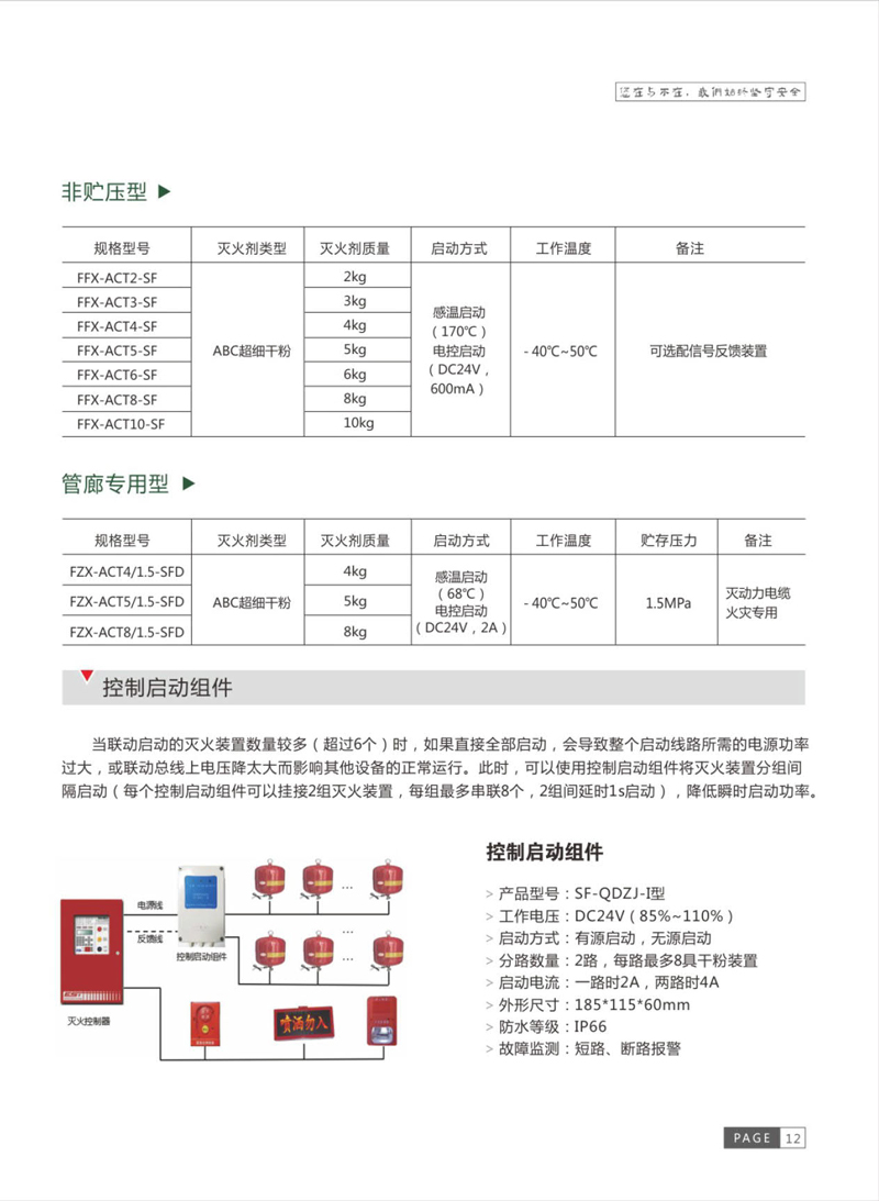 干粉灭火装置